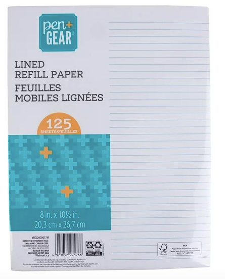 Feuilles mobiles lignées